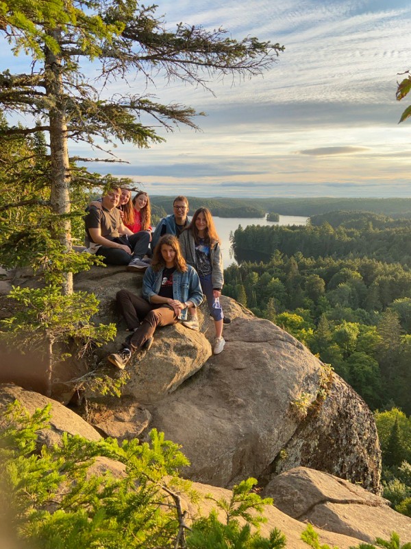 Photo of me with friends on a camping trip